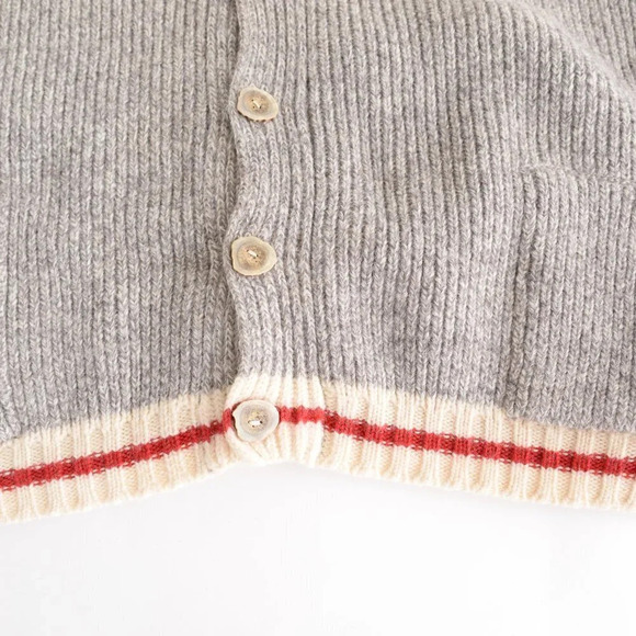 Cape Enrage Vintage Grey 100% Wool Sleeveless Vest ~Sz 46 - Picture 11 of 13